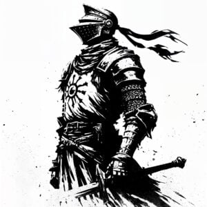 Middeleeuws Ridder Held van de Zon stencil voor episch schilderen. Hoge kwaliteit, herbruikbaar, omkeerbaar, keuze uit verschillende maten.