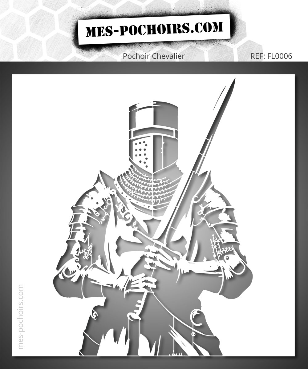 Nobele ridder sjabloon in een majestueuze stijl. Ideaal voor schilderijen, fantasy of middeleeuwse afbeeldingen. Herbruikbaar, verschillende formaten.