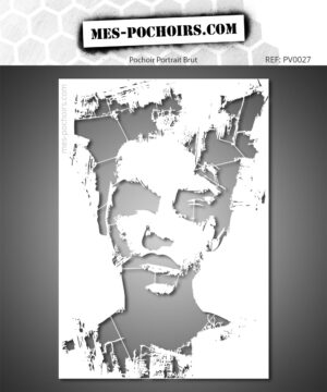 Omkeerbaar ruw portretstencil om te schilderen of een afbeelding te maken. Verkrijgbaar in verschillende maten voor decoraties of eenmalige stukken.