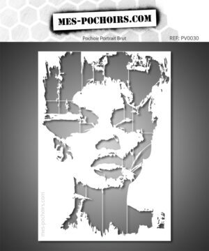 Reversible, durable abstract-style portrait stencil for painting, chalkboard or contemporary work. Several sizes available.
