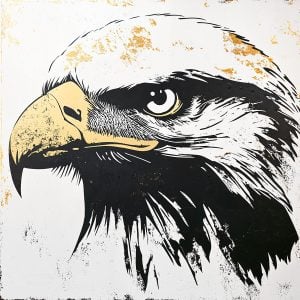 Uno stencil a forma di testa d'aquila, perfetto per dipingere e decorare. Disponibile in diverse dimensioni per un effetto di grande impatto!
