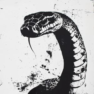 Pochoir tête de serpent, idéal représenter ce reptile puissant et inspirant