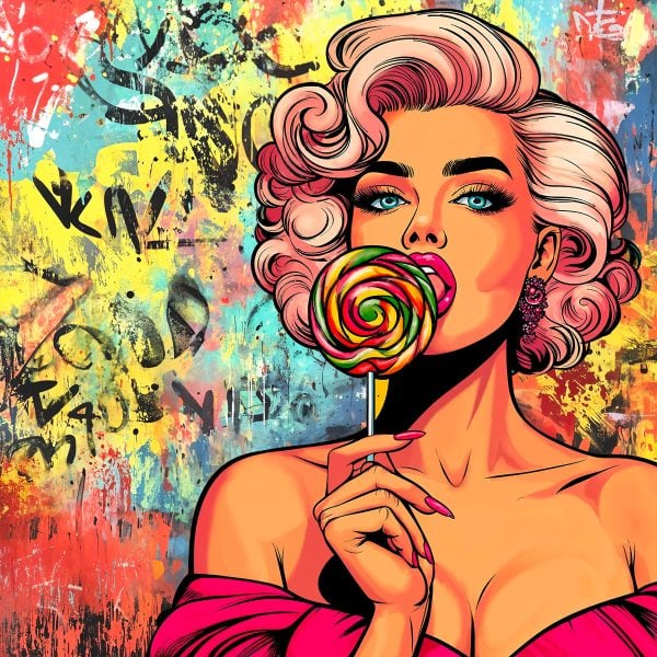 Ein Kunstwerk, das mit der wiederverwendbaren Schablone im Comic-Stil realisiert werden kann. Malen Sie ganz einfach Motive, die von Comics inspiriert sind, für eine originelle Dekoration.