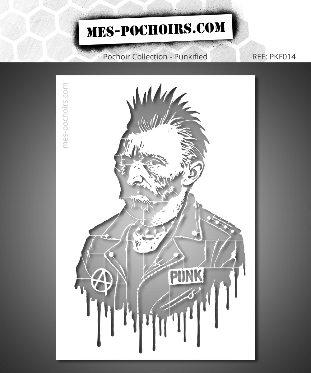 Riscoprite Vincent Van Gogh in versione ribelle e moderna con questo stencil Vincent Van Gogh Punk. Un design unico che unisce arte classica e street art, ideale per personalizzare pareti, mobili o tele con audace originalità.