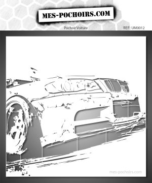 BMW-Auto-Schablone im Drift, ideal für die individuelle Gestaltung von Wänden, Möbeln, Leinwänden oder kreativen Dekorationsprojekten.