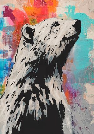 Plantilla de perfil de oso, majestuoso diseño animal para fascinantes obras de arte - plantilla de alta calidad disponible en varios tamaños