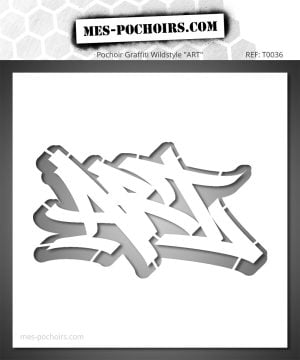 pochoir graffiti Shadow Wildstyle ART avec contours ombrés et effet 3D : un design puissant qui apporte relief et profondeur, idéal pour un look street art authentique