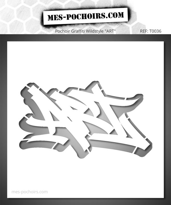 pochoir graffiti Shadow Wildstyle ART avec contours ombrés et effet 3D : un design puissant qui apporte relief et profondeur, idéal pour un look street art authentique