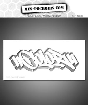 pochoir graffiti Wildstyle avec effet 3D et ombrages : un lettrage vibrant et dynamique qui donne du volume à vos créations street art