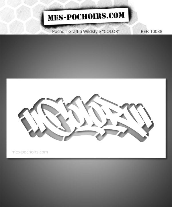 pochoir graffiti Wildstyle avec effet 3D et ombrages : un lettrage vibrant et dynamique qui donne du volume à vos créations street art