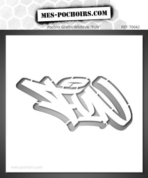 pochoir graffiti Fun avec effet 3D et ombrages : lettrage freestyle expressif et joyeux, apportant relief et créativité au street art