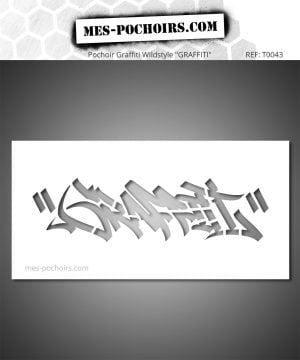 pochoir Wildstyle Graffiti - design urbain brut et percutant, inspiré du street art. Un pochoir au rendu 100% graffiti pour vos créations