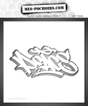 Peace urban art graffiti stencil - graffiti urbani, stile street art grezzo, espressivo visivo e portatore di pace