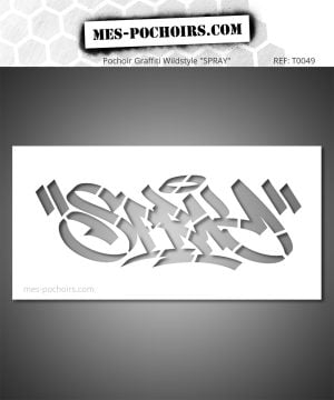 Stencil in stile graffiti - graffiti urbani, stile street art grezzo, grafica espressiva e dinamica.