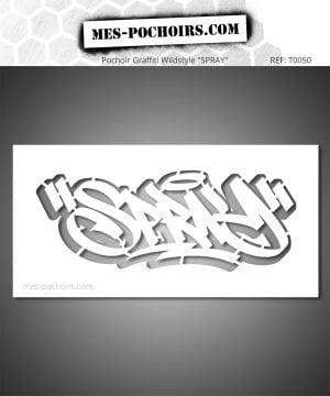 Wildstyle Graffiti Spray stencil - Wildstyle urban graffiti lettering, stile street art grezzo, visual espressivo e dinamico