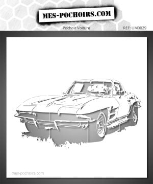 Corvette Muscle Car stencil - stencil per auto retrò per personalizzare mobili, tessuti, pareti e progetti fai da te