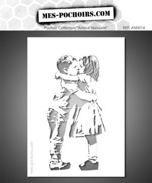 Ce pochoir enfants qui s’embrassent représente le symbole d’amour pur et d’émotion sincère. Inspiré du style Banksy, il mêle douceur et contraste urbain pour créer une œuvre à la fois poétique et contemporaine.