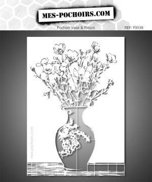 Questo stencil Vase de Fleurs Sauvages, con il suo tratto sottile e contrastante, ricorda un'incisione in studio. Ideale per creare decorazioni raffinate e poetiche, si adatta a ogni stile, dal fascino retrò all'ambiente contemporaneo.