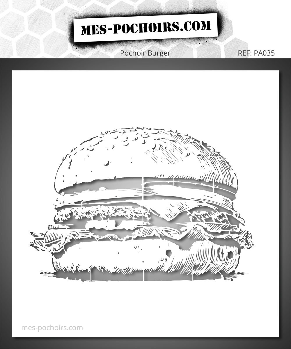 Plantilla Burger: un motivo gráfico crudo y expresivo listo para utilizar en todos sus soportes creativos.
