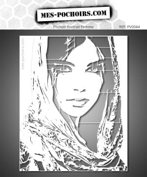 Schablone Frauengesicht - dieses Motiv strahlt Stärke und Sensibilität zugleich aus. Perfekt für eine moderne und charaktervolle Wanddekoration.