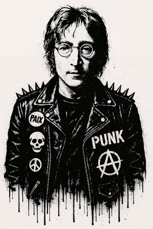 When the heritage of the Beatles meets the energy of punk, Lennon Punk is born - a stencil that reinvents the legendary pacifist as an urban icon. Between peace and provocation, art and rebellion, it brings a free and committed visual force to your creations.