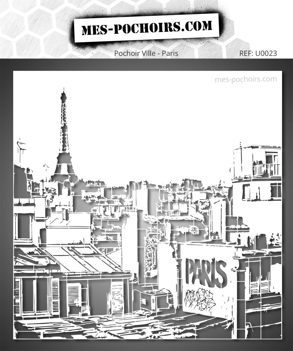 Stedelijk sjabloon met de daken van Parijs