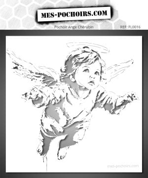 Stencil rappresentante un cherubino - Riutilizzabile e reversibile
