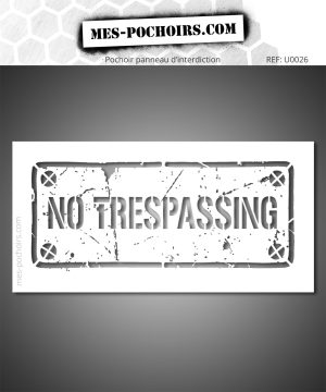 Plantilla Señal Urbana 'No Trespassing' - estilo señalética street art e industrial