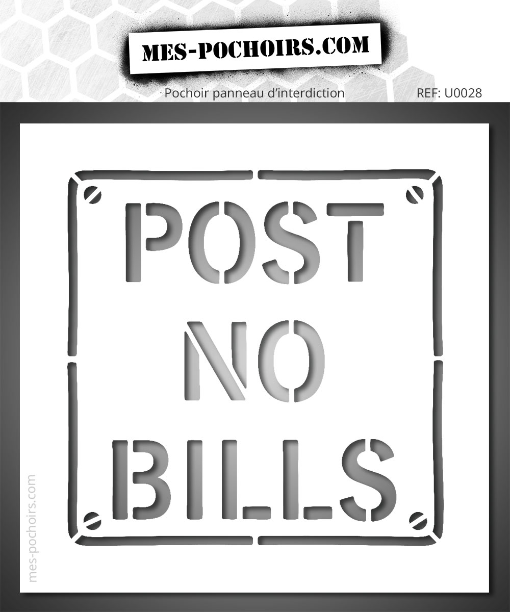 Stencil Post No Bills verboden aanplak stedelijke stijl en muursignalisatie