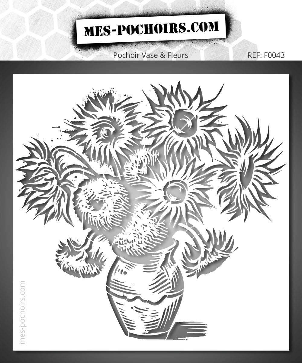 Sjabloon De Zonnebloemen van Van Gogh herinterpreteerd in een stedelijke graffiti stijl