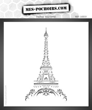 Barokke Eiffeltoren sjabloon Parijs – herbruikbaar, decoratief motief voor muur- en meubeldecoratie