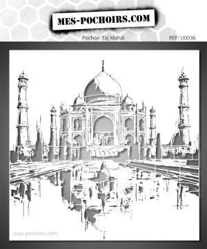 Plantilla del Taj Mahal - para obras inspiradas en el viaje, la arquitectura y la cultura india.