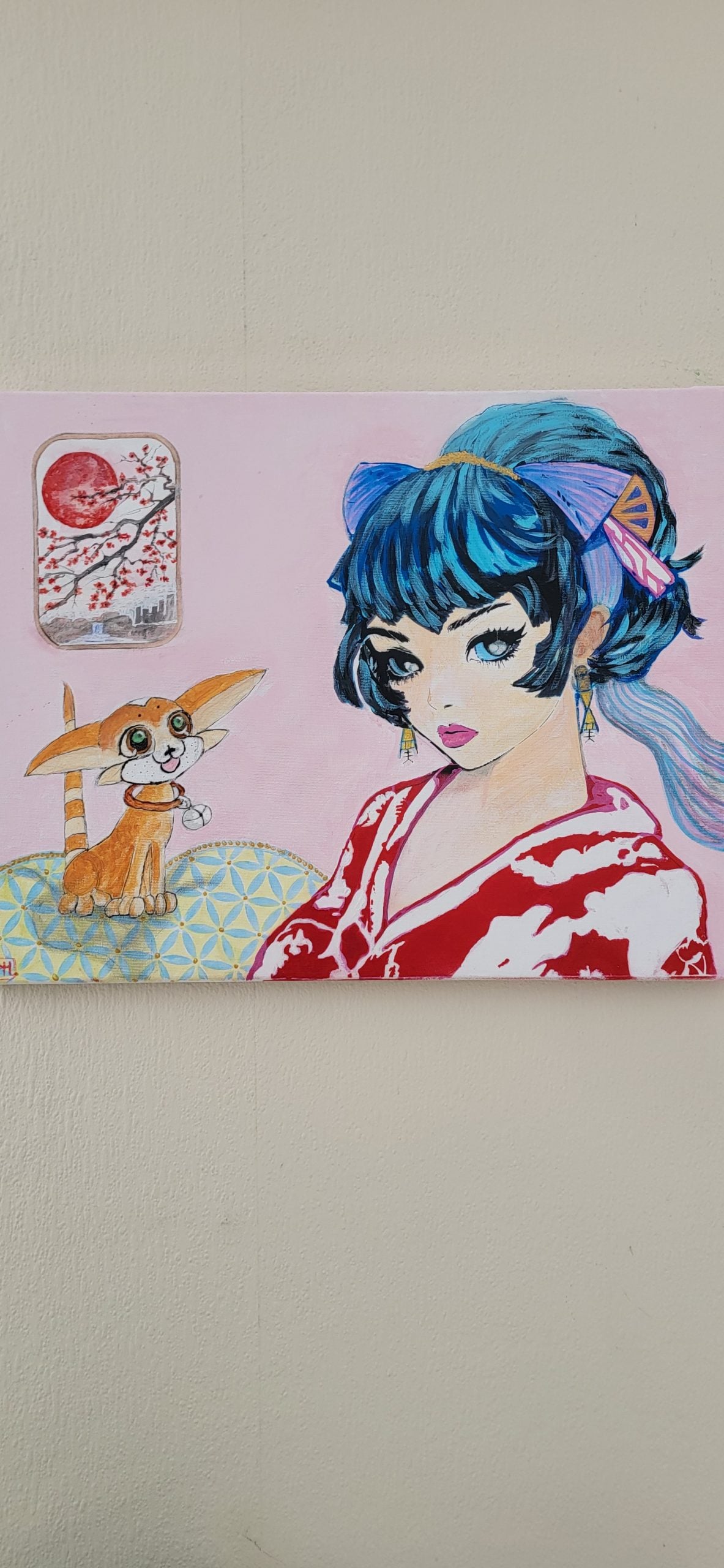 Avis client tableau réalisé avec le Pochoir Manga - Geisha Moderne - MGS024