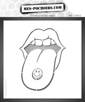 Sjabloon van lippen met tong en smiley - Perfect voor elk creatief en leuk gebruik