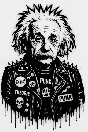 Artistic Interpretation of the Einstein Punk Stencil