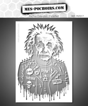 Einstein Stencil in Punk Version with Studded Jacket