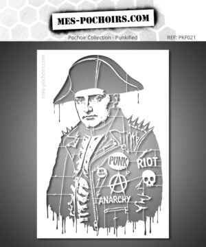 Pochoir représentant Napoléon au style punk - Un design unique et audacieux