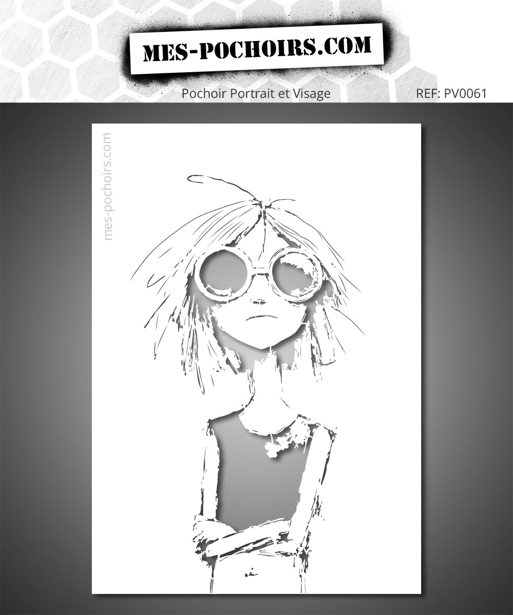 Pochoir personnage attitude nonchalante style illustration contemporaine et silhouette artistique