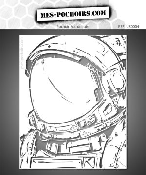 Space helmet stencil inspired by space exploration. Ideal for creating original street and pop art works.