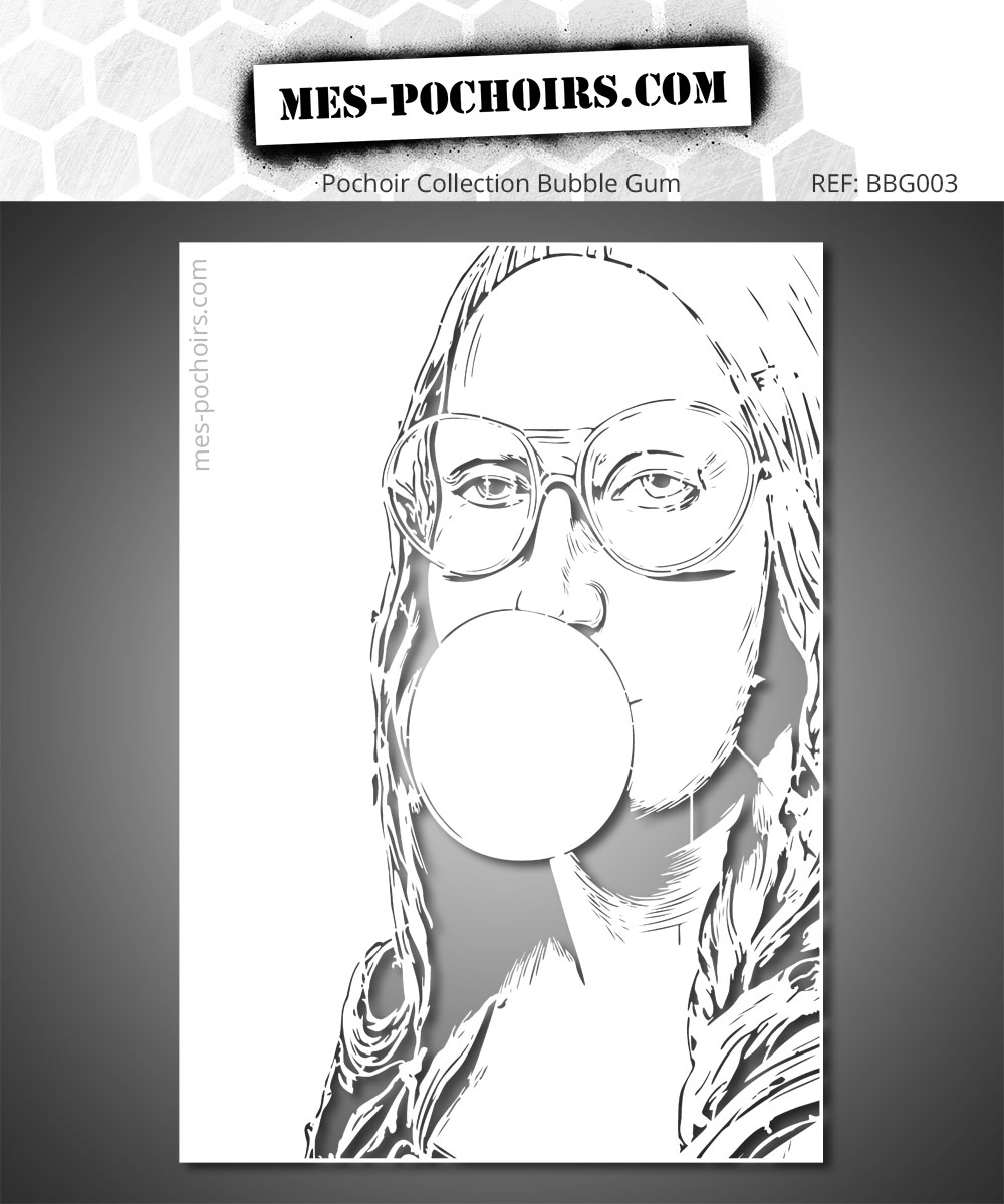Pochoir Mona Lisa Bubble Gum Attitude