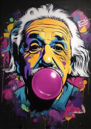 Artistieke inspiratie Stencilsjabloon Einstein Bubble Gum - een eigenzinnige en uitgesproken collectie