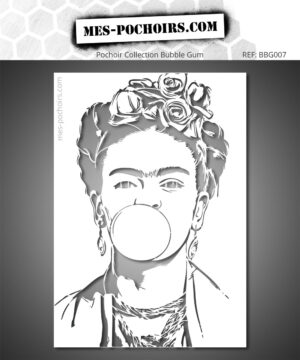 Pochoir artiste avec chewing-gum, découpe précise, modèle unique