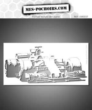 Detailed racing car stencil