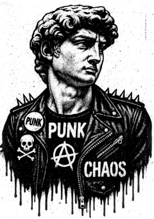 Illustration, die das Ergebnis der Schablone David Punk zeigt